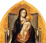 Мадонна с Младенцем. Фрагмент триптиха Сан Джовенале. Мазаччо