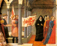 Рождество, или Берлинское тондо. Фрагмент. Мазаччо